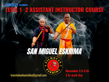 San Miguel Eskrima Level 1-2 Assistant Instructor Course Webinar